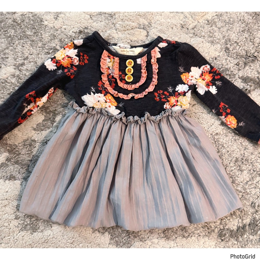 Matilda Jane Joana Gaines Sweet as Pie Ruffle Floral Dress Size 3-6 months